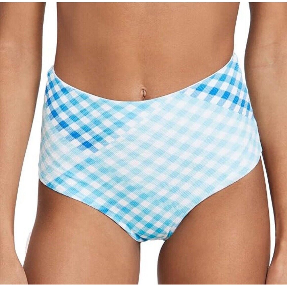 L*Space Portia Classic Bikini Bottoms In Picnic Plaid Sz Medium New